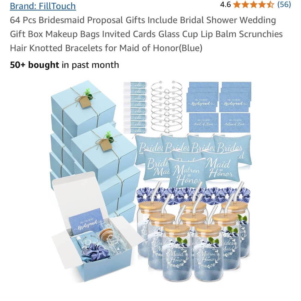Blue Bridesmaid Proposal Gift Set - Maid of Honor only!